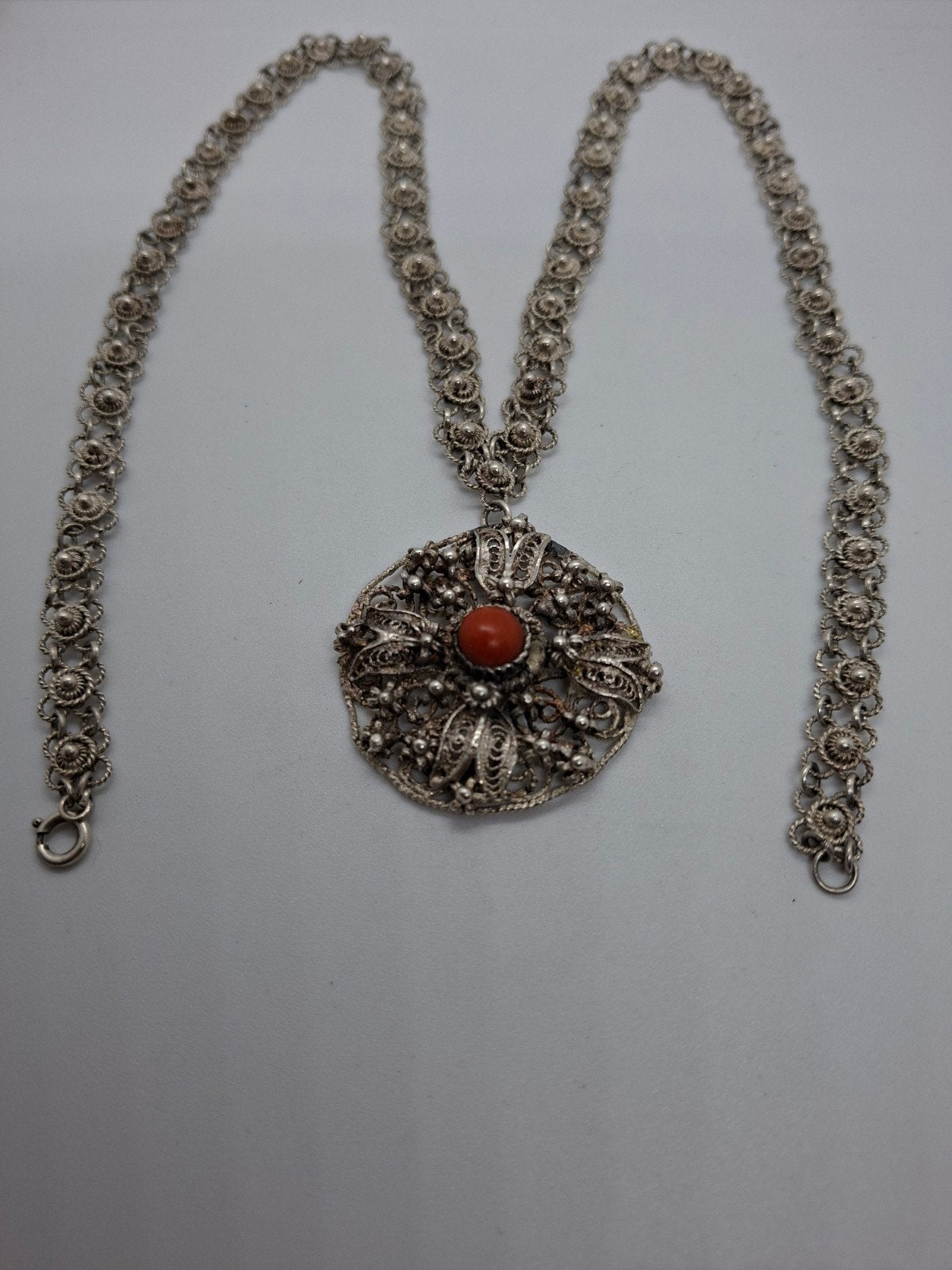 Unieke handgemaakte Zeeuwse zilveren ketting, 60 cm, Ophalen of Verzenden