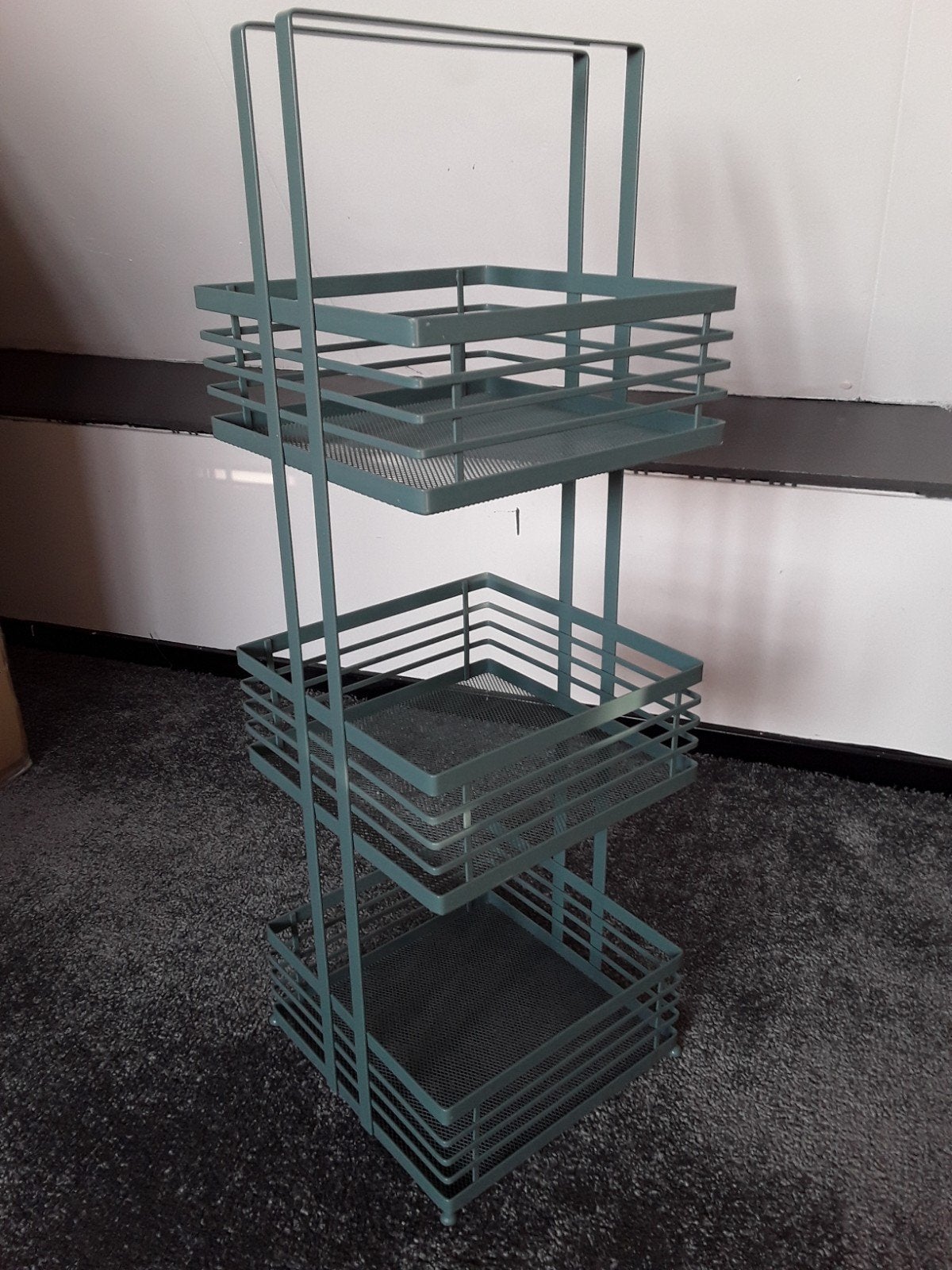 Leuk Metalen Opbergrek (Groen) met 3-Lagen 74cm/24cm/24cm, Ophalen of Verzenden, Nieuw, Rek/stellage, Metaal