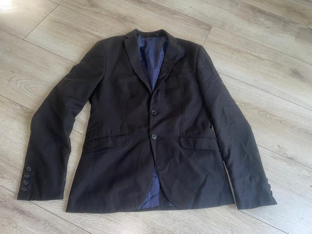 Angelo litrico colbert jas 44 kostuum zwart zwarte, Verzenden, Zo goed als nieuw, Zwart