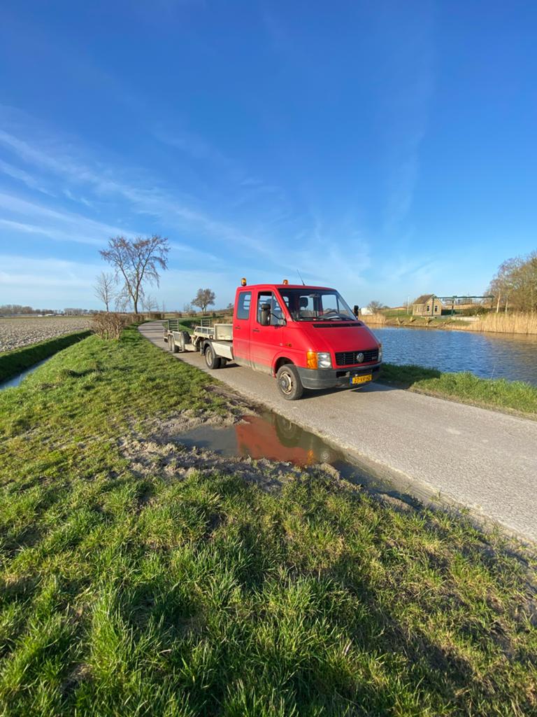 Volkswagen LT 46 A be combinatie Veldhuizen trailer machine, Auto's, Bestelauto's, Particulier, Volkswagen, Diesel, Automaat, Origineel Nederlands