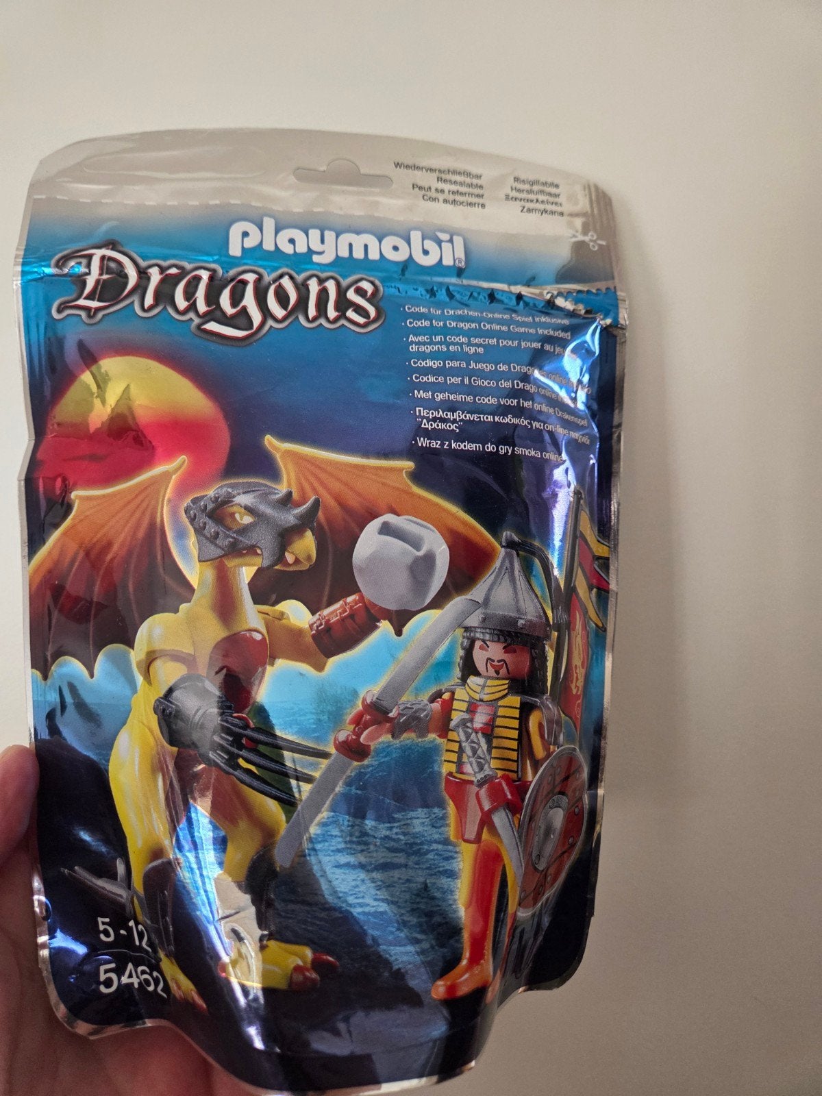 Nieuwe 5462 Playmobil Dragons Steendraak met krijger en zwaa, Complete set, Nieuw, Ophalen of Verzenden, Dragons