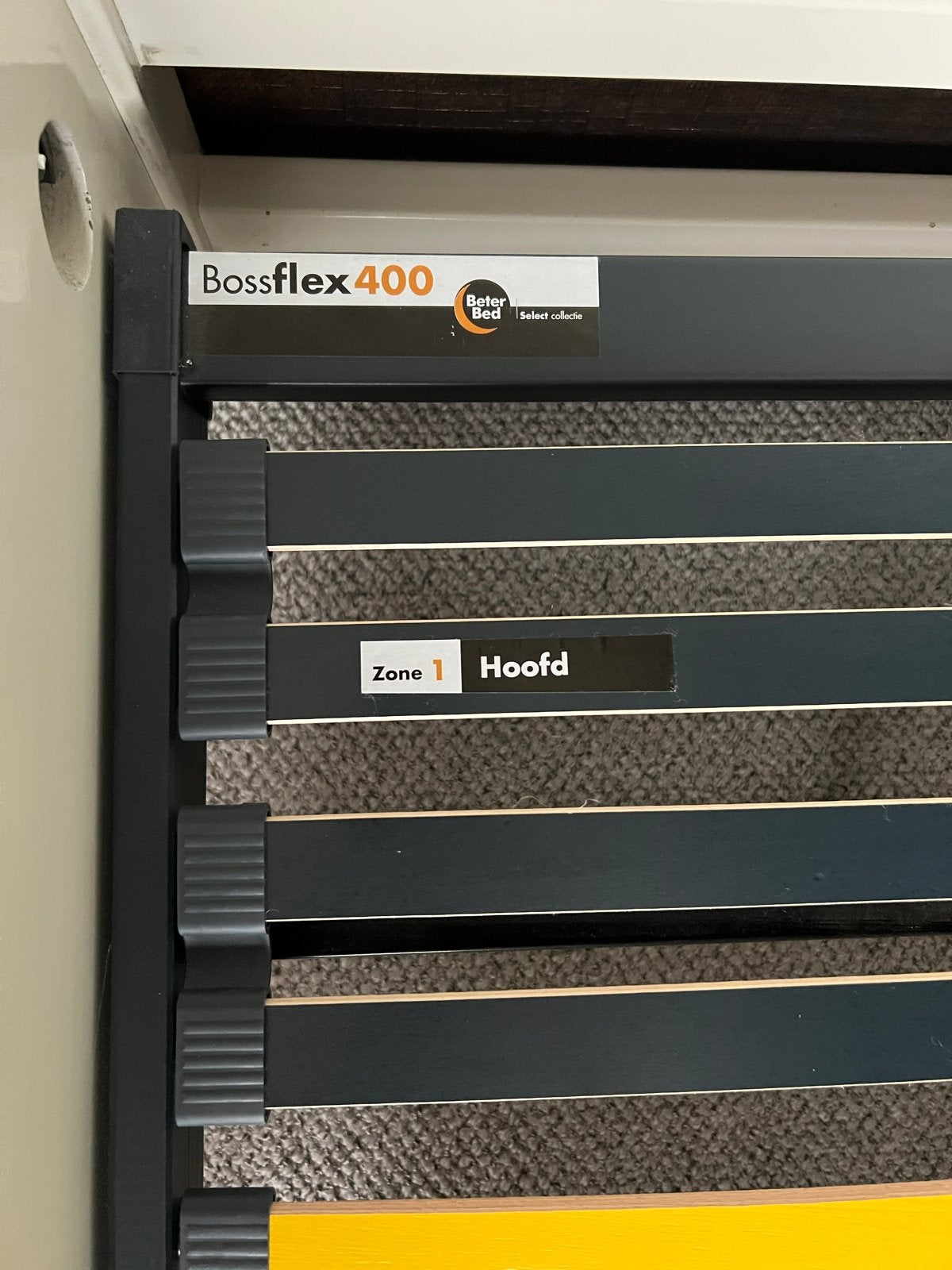 Beter Bed Bossflex 400 lattenbodem 80x210 cm, Ophalen, Verstelbaar, 90 cm, Zwart