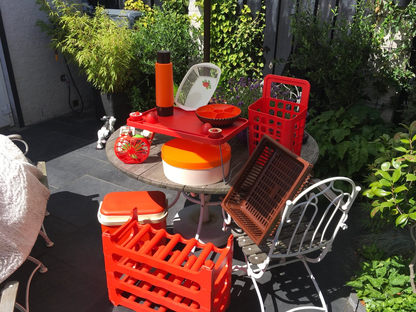 Vintage Keukenaccessoires - Oranje en Rood, Ophalen of Verzenden