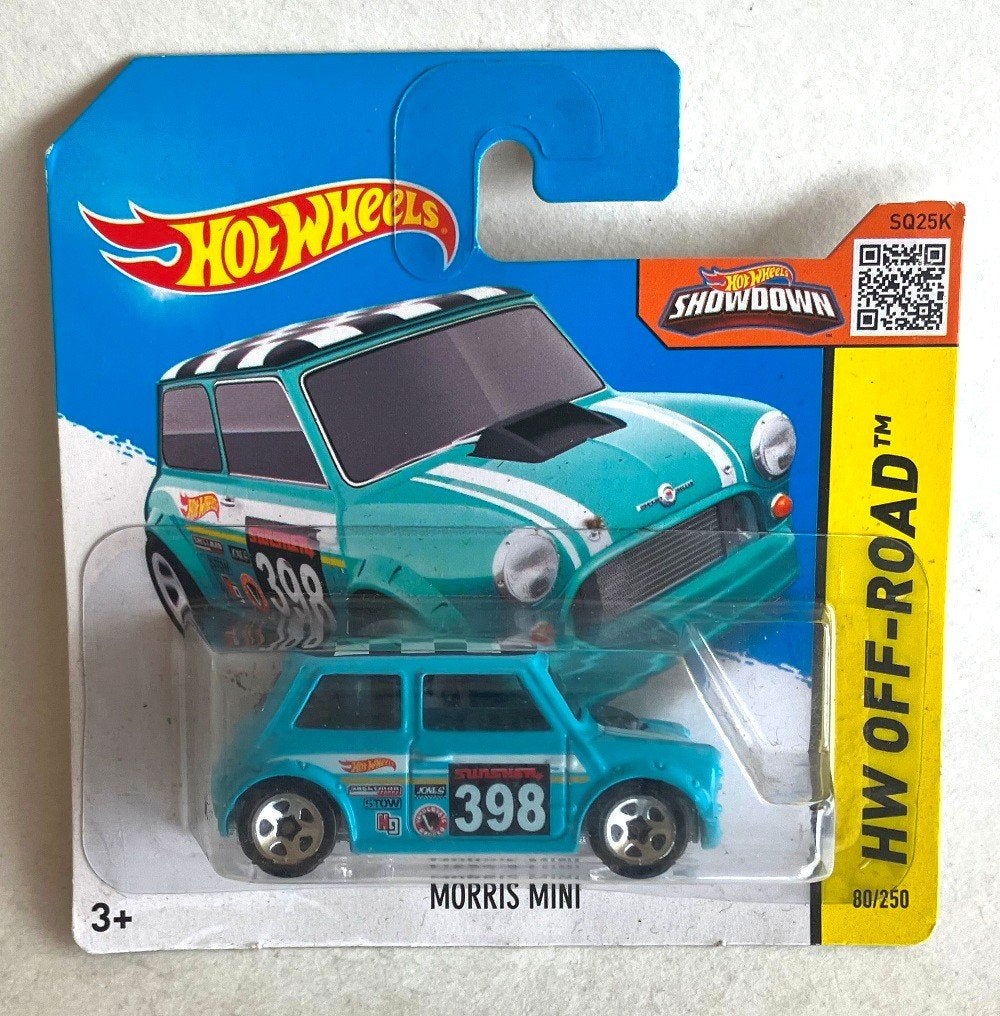 Mini Cooper blauw Off-Road 398 short card Hot Wheels., Ophalen, Zo goed als nieuw, Auto