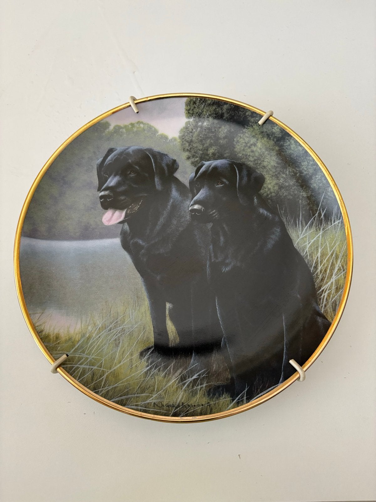 Franklin Mint Decoratieve Plaat - Sporting Companions, Antiek en Kunst, Ophalen of Verzenden