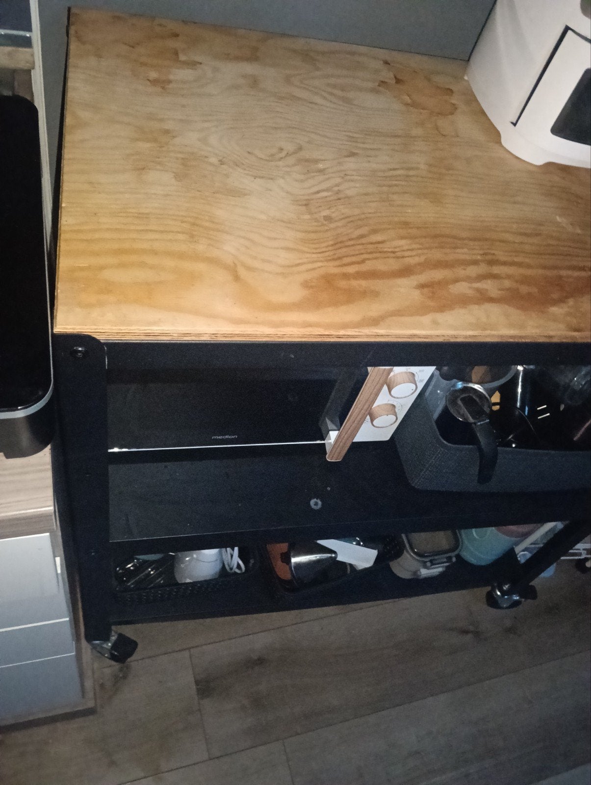 Handige opbergwagen met wielen - perfect voor keuken/kantoor, Ophalen of Verzenden, Gebruikt