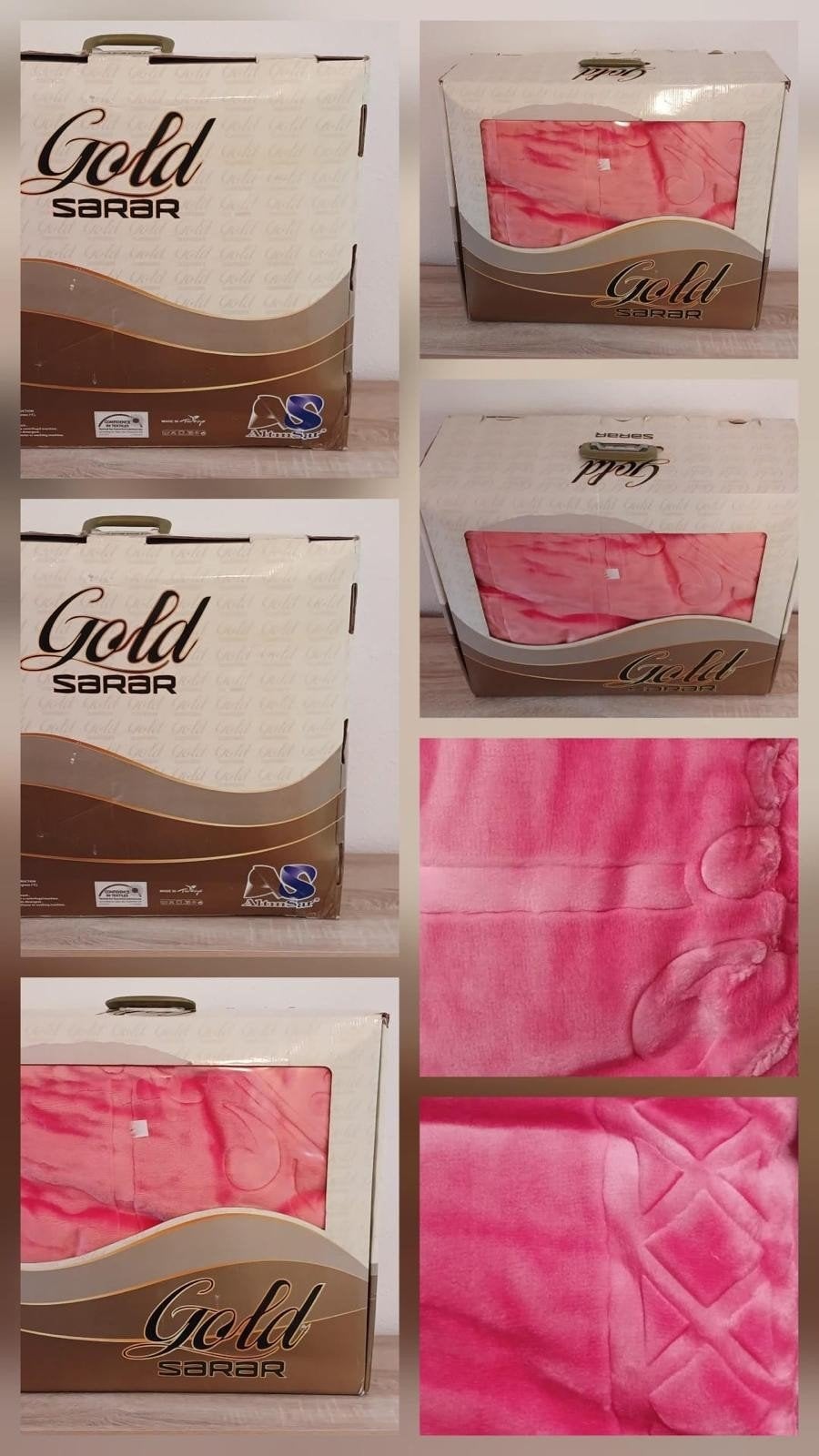 Gold Sarar roze deken - Nieuw in verpakking, Eenpersoons, Nieuw, Ophalen of Verzenden, Deken of Dekbed