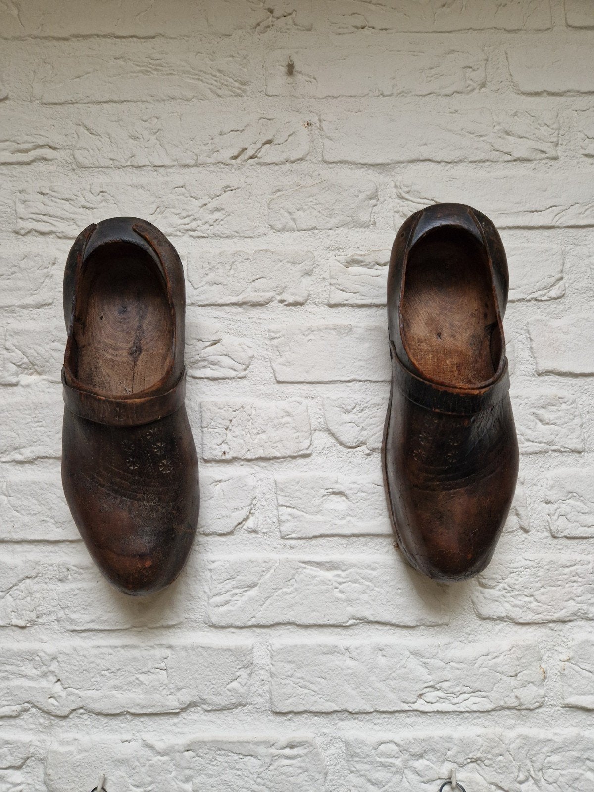 Antieke houten klompen - Decoratief paar, Ophalen of Verzenden