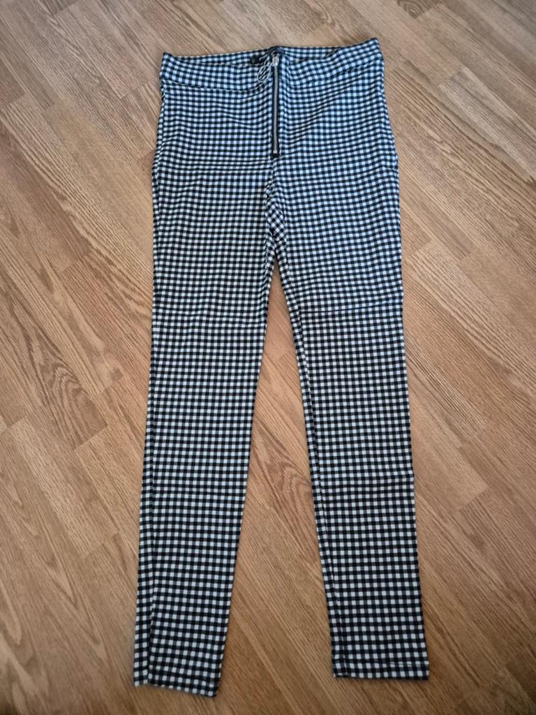 Zwart/wit geblokte FB Sister broek - maat XL ***zgan***, Zwart, Maat 46/48 (XL) of groter, Ophalen of Verzenden, Zo goed als nieuw
