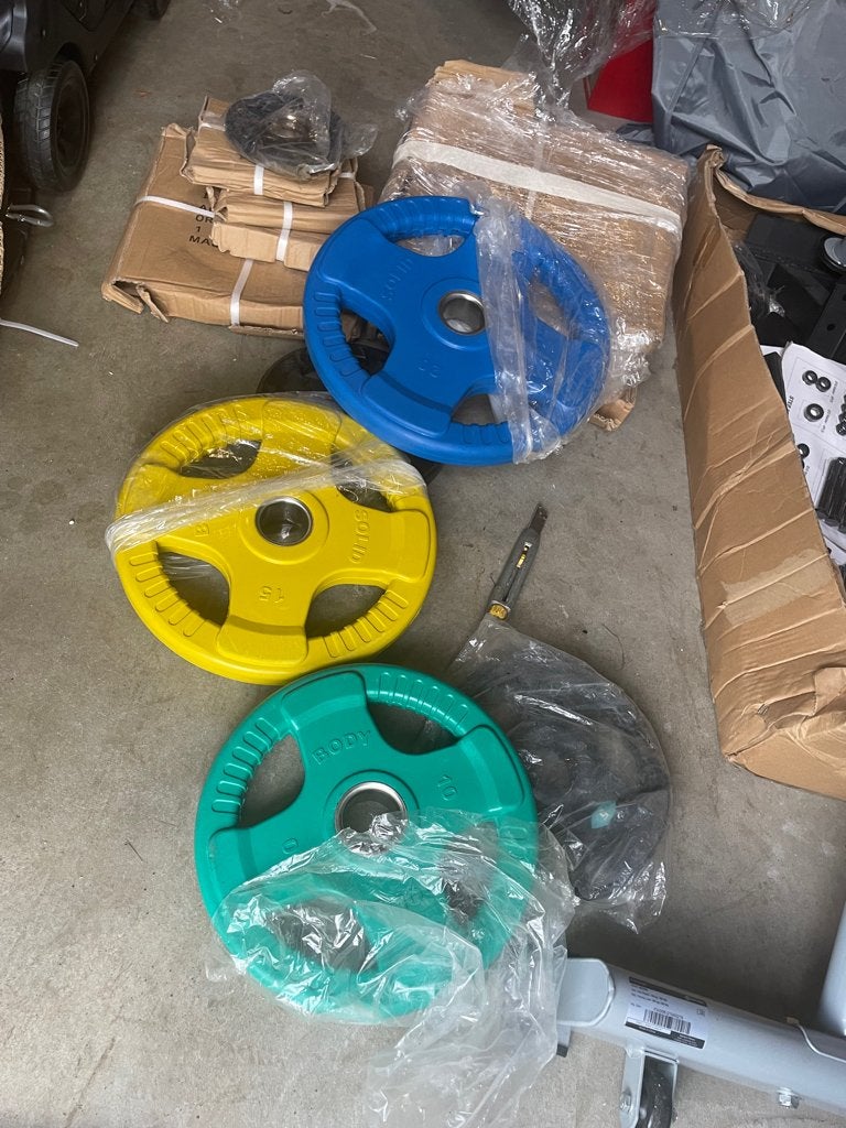 Olympisch halterschijf / halterschijven rubber Body-Solid, Ophalen, Nieuw, Benen, Halterschijven