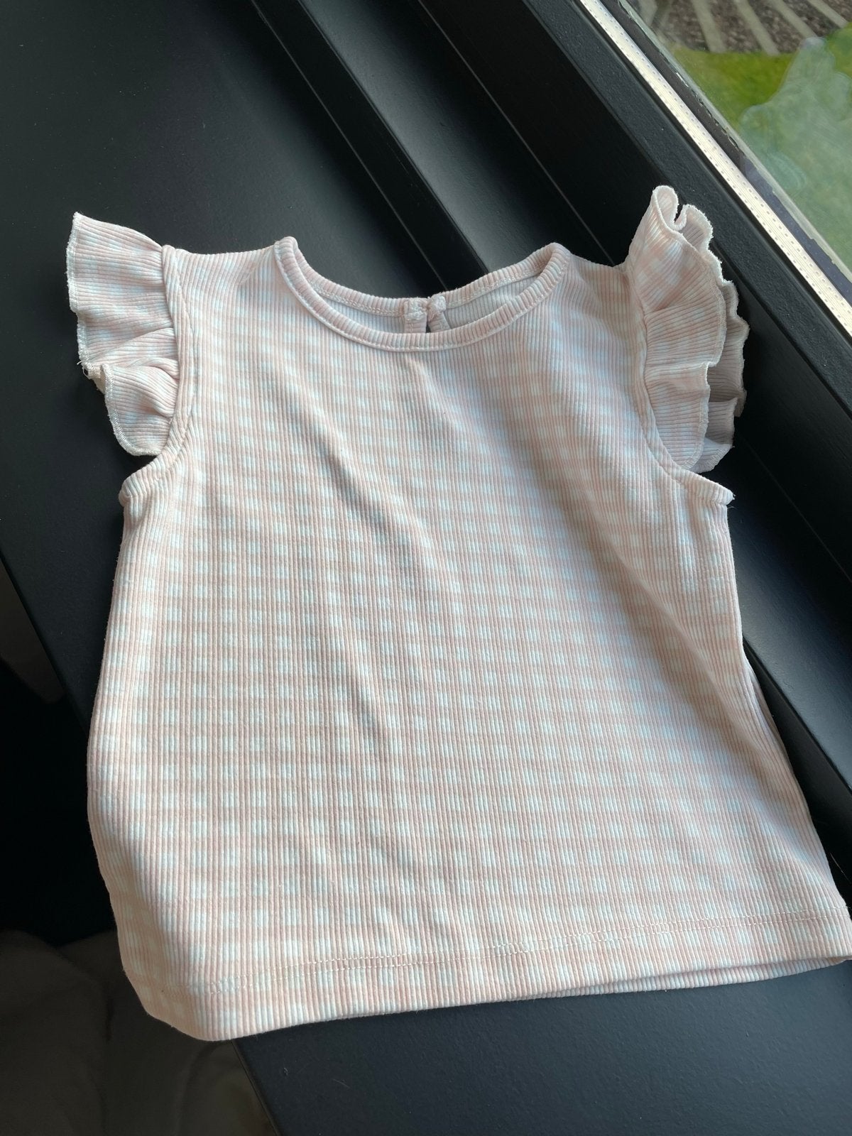 Primark shirtje roze/witte blokjes maat 80, Ophalen of Verzenden, Zo goed als nieuw, Meisje