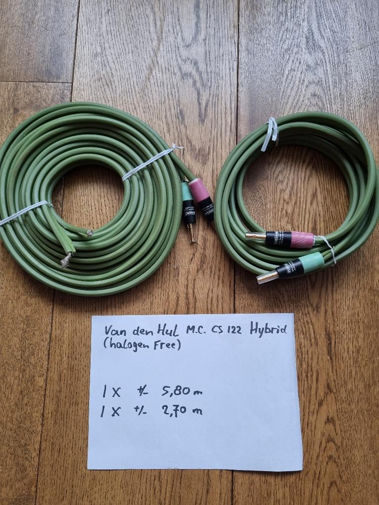 Van den Hul M.C. CS 122 Hybrid Luidsprekerkabel - 5,8 + 2,7m, Audio, Tv en Foto, Audiokabels en Televisiekabels, Zo goed als nieuw