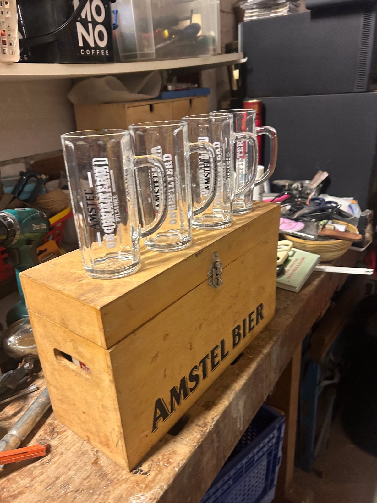 Amstel glazen en div toebehoren, Verzamelen, Ophalen, Nieuw, Bierglas