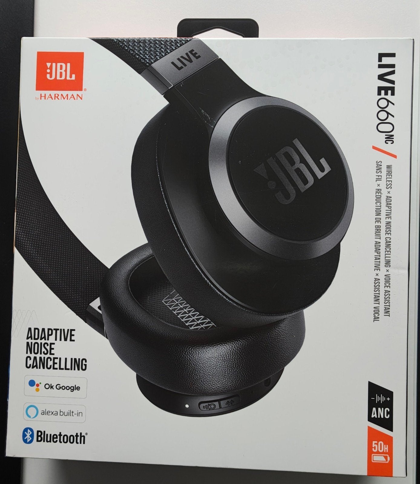 JBL Live 660NC met garantie, Ophalen of Verzenden, Zo goed als nieuw, Staal, Oor- of Traguspiercing