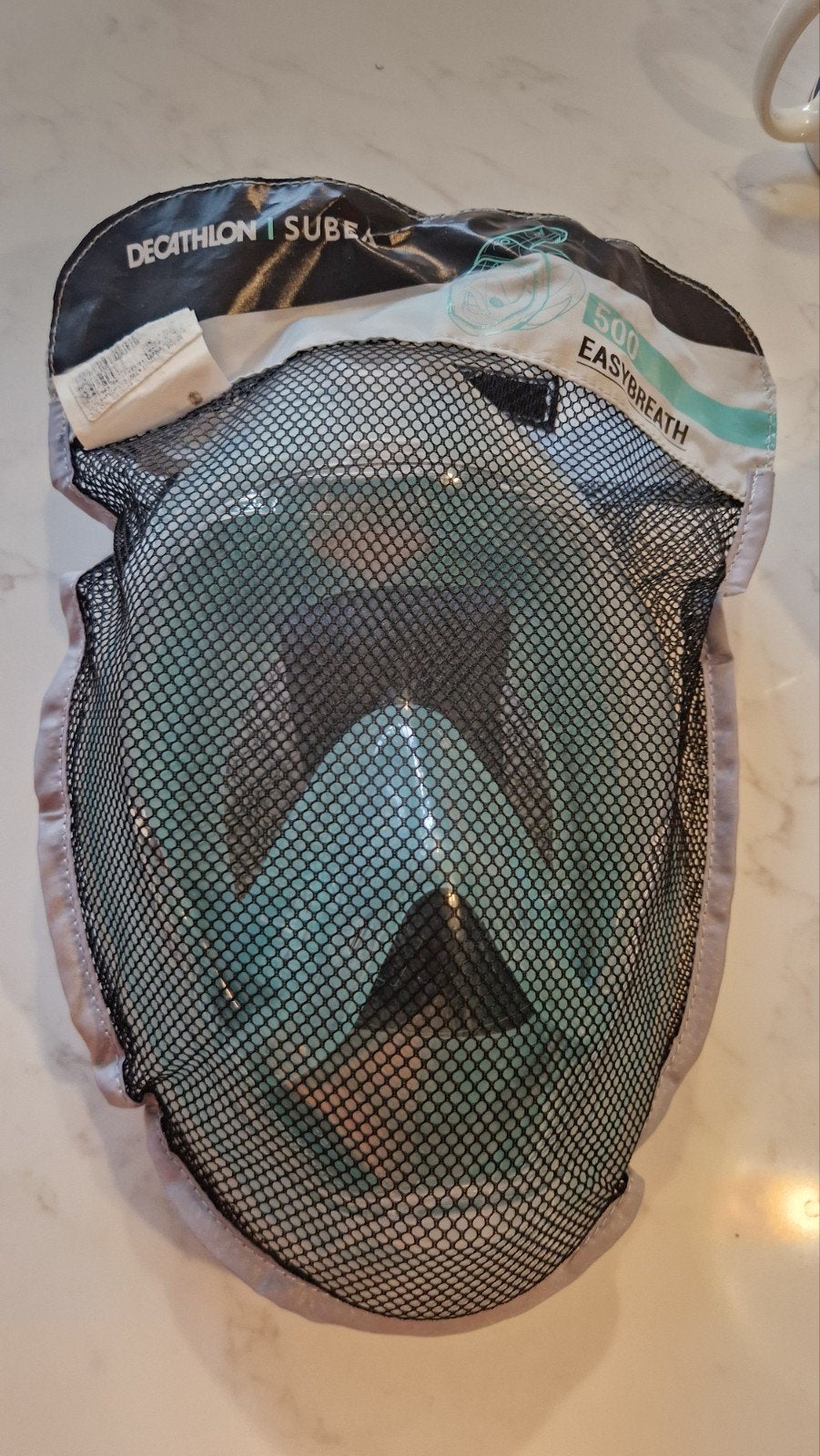 Decathlon Subea 500 Easybreath Snorkelmasker S/M, Watersport en Boten, Snorkelen, Ophalen of Verzenden, Gebruikt, Snorkelset