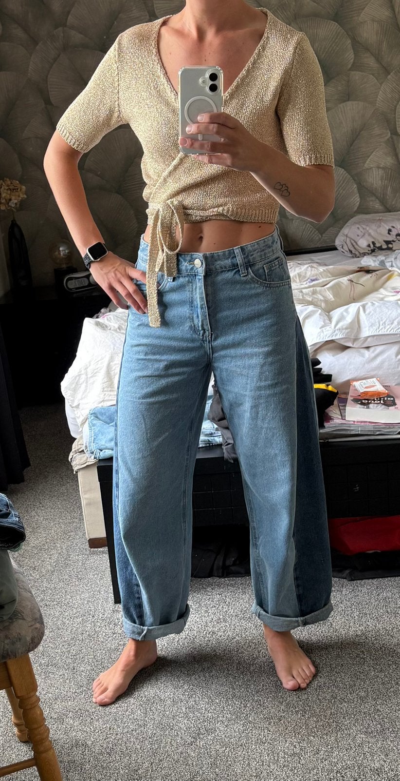 Ambika wikkelcroptop, Maat 38/40 (M), Overige kleuren, Verzenden, Korte mouw