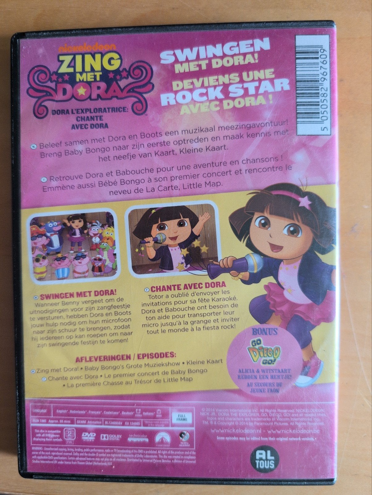 Dora Rocks! Dora the Explorer DVD - Zing met Dora, Cd's en Dvd's, Gebruikt, Alle leeftijden, Nederlands, Ophalen of Verzenden