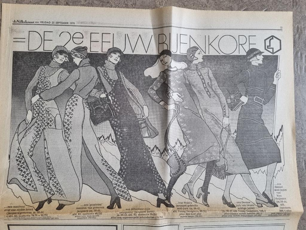 Grote advertentie Bijenkorf (1970), Verzamelen, Tijdschriften, Kranten en Knipsels, Ophalen of Verzenden, 1960 tot 1980, Knipsel(s)