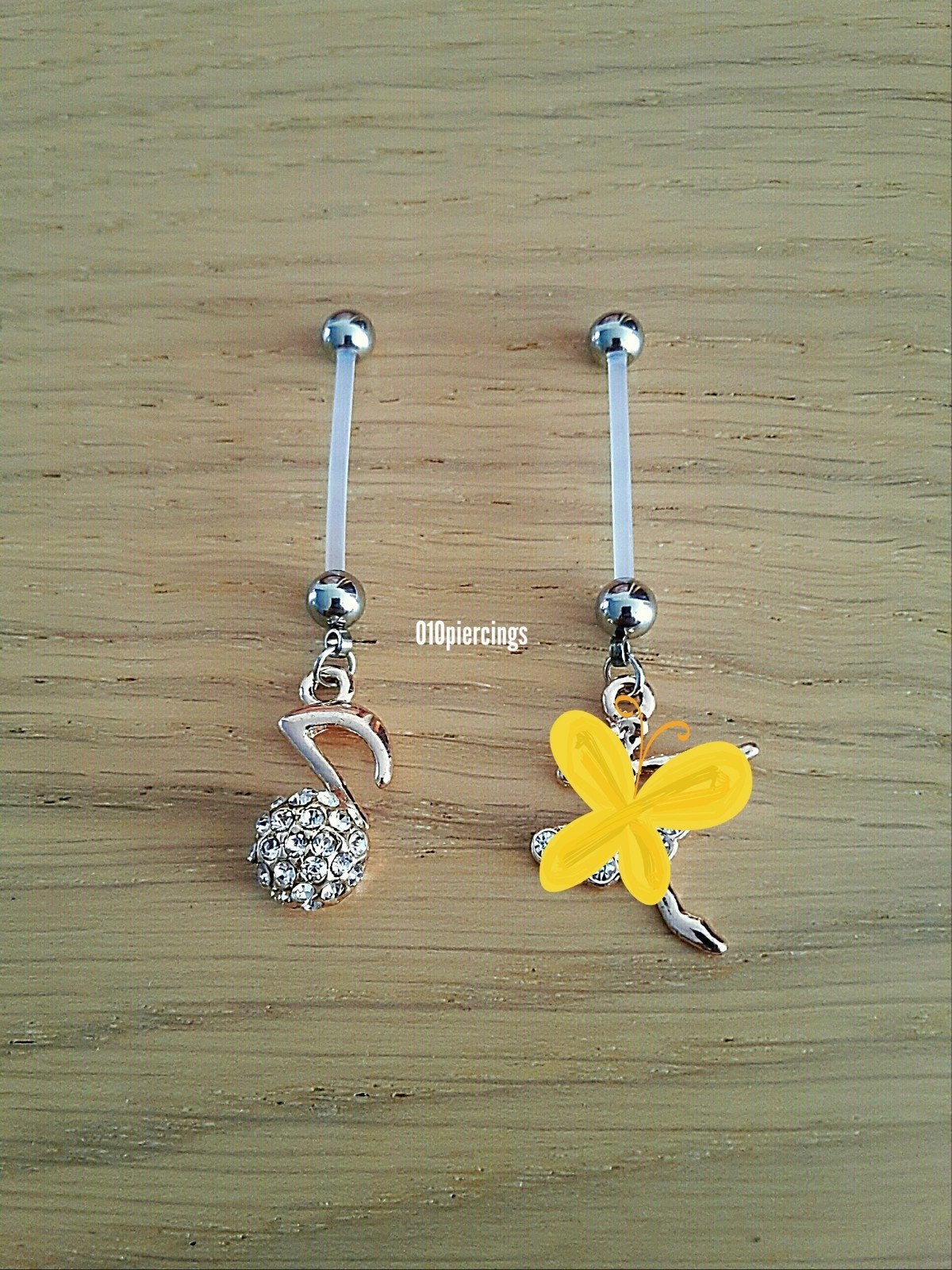 Nieuwe zwangerschapsnavelpiercings. Rosé goud., Ophalen of Verzenden, Zo goed als nieuw, Staal, Oor- of Traguspiercing