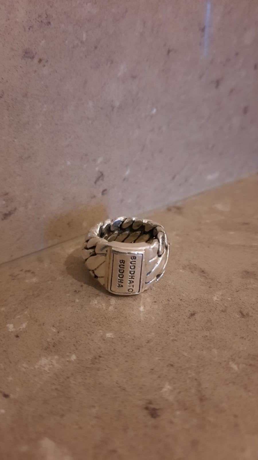 Buddha to Buddha ring - 16.5mm, 14mm breed, Ophalen, Dame of Heer, Zilver, Zilver