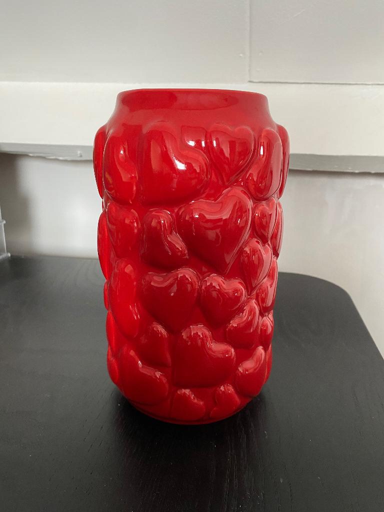 Vaas, Huis en Inrichting, Woonaccessoires | Vazen, Ophalen, Minder dan 50 cm, Rood, Glas