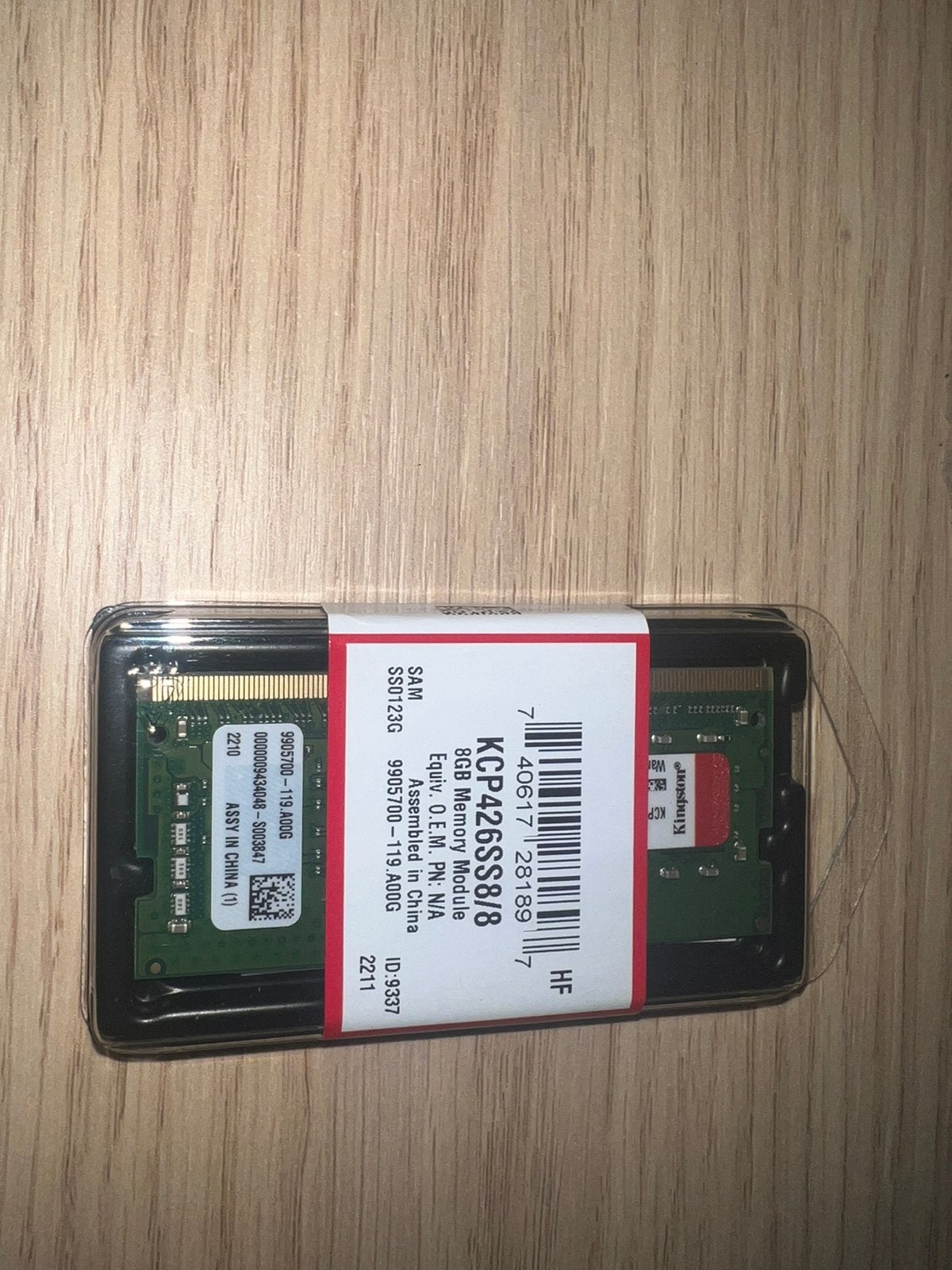 KINGSTON DDR4 8GB ram, Computers en Software, RAM geheugen, Ophalen, Zo goed als nieuw, DDR4, Desktop