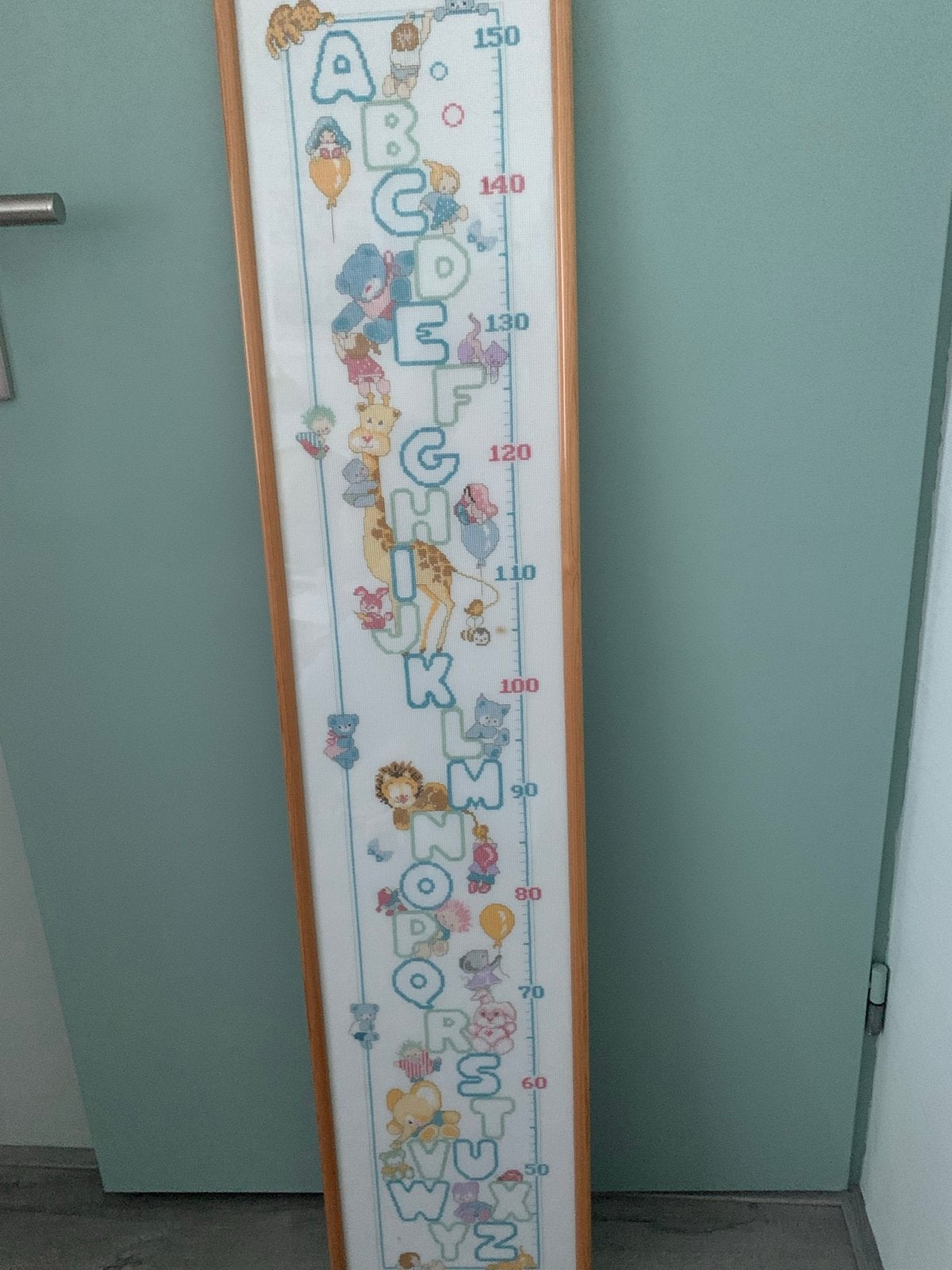 Groeimeter met alfabet en dieren, Ophalen, Gebruikt, Overige merken, Wanddecoratie