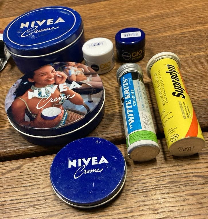 Vintage Nivea Creme blikken en meer, Ophalen of Verzenden, Gebruikt