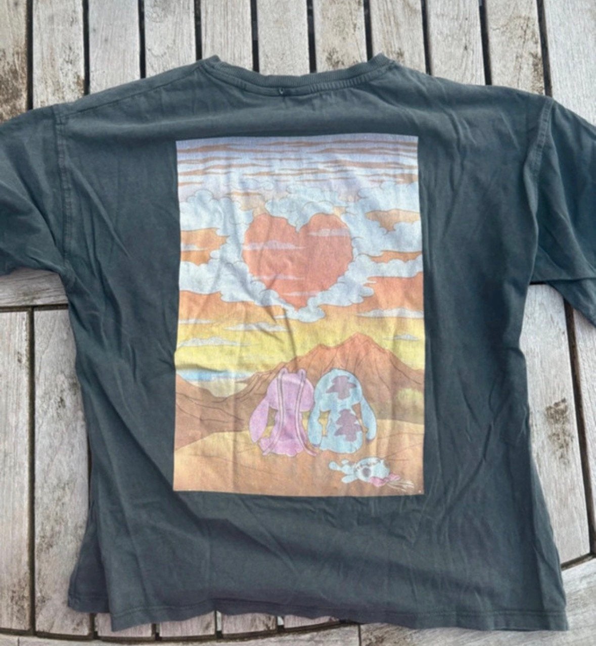Stitch & Angel T-shirt met print - Klein gaatje, Ophalen of Verzenden, Gebruikt, Jongen of Meisje, Shirt of Longsleeve
