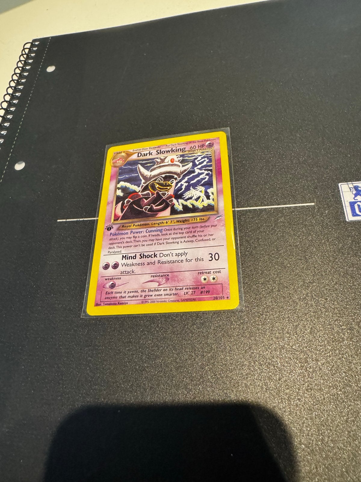 Dark Slowking Pokémon Kaart - Neo destiny 1st Edition, Ophalen of Verzenden, Zo goed als nieuw, Losse kaart
