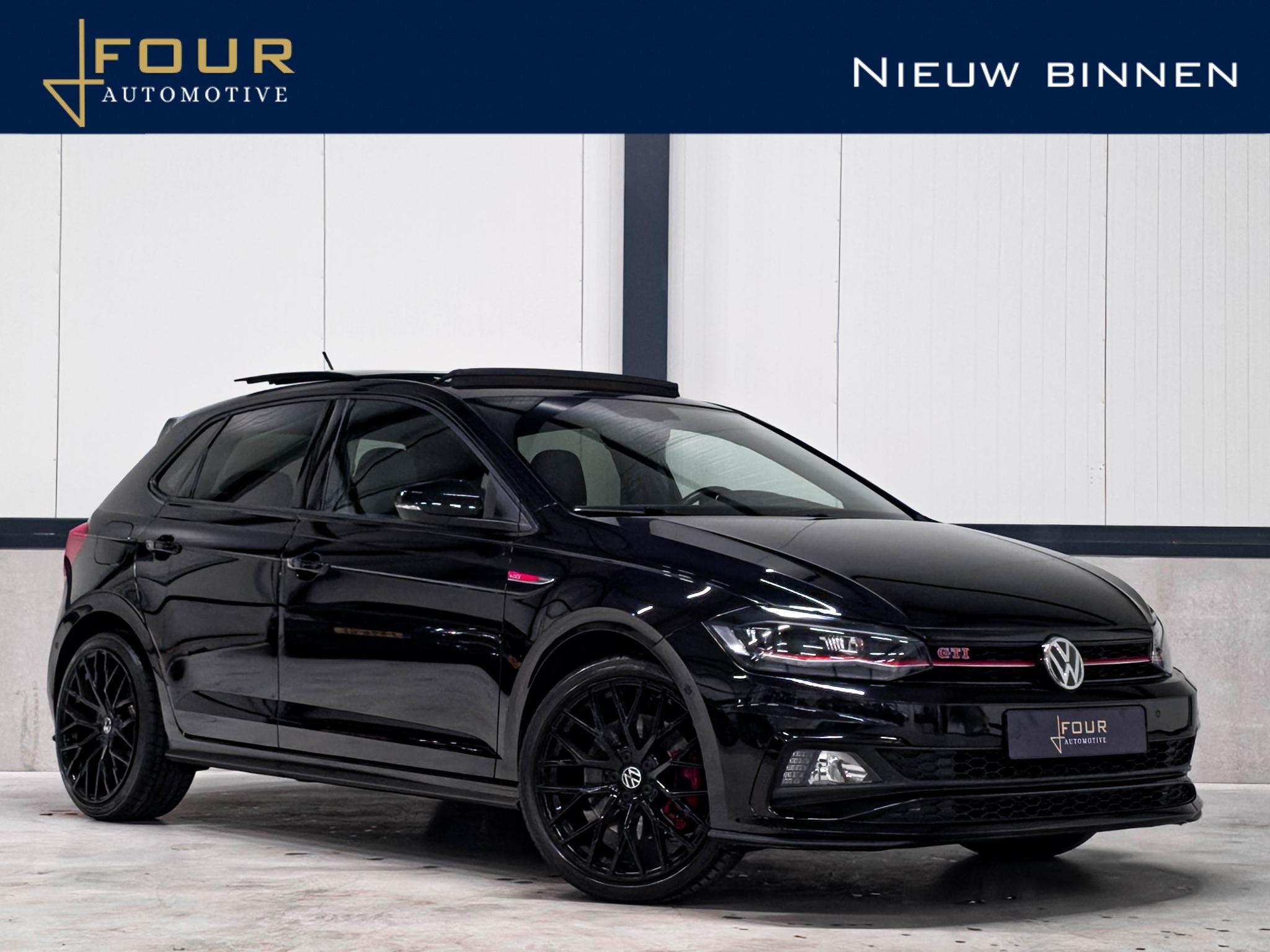 Volkswagen Polo 2.0 TSI GTI | Panoramadak | Dealer onderhoud, Auto's, Stof, 4 cilinders, 1984 cc, Zwart