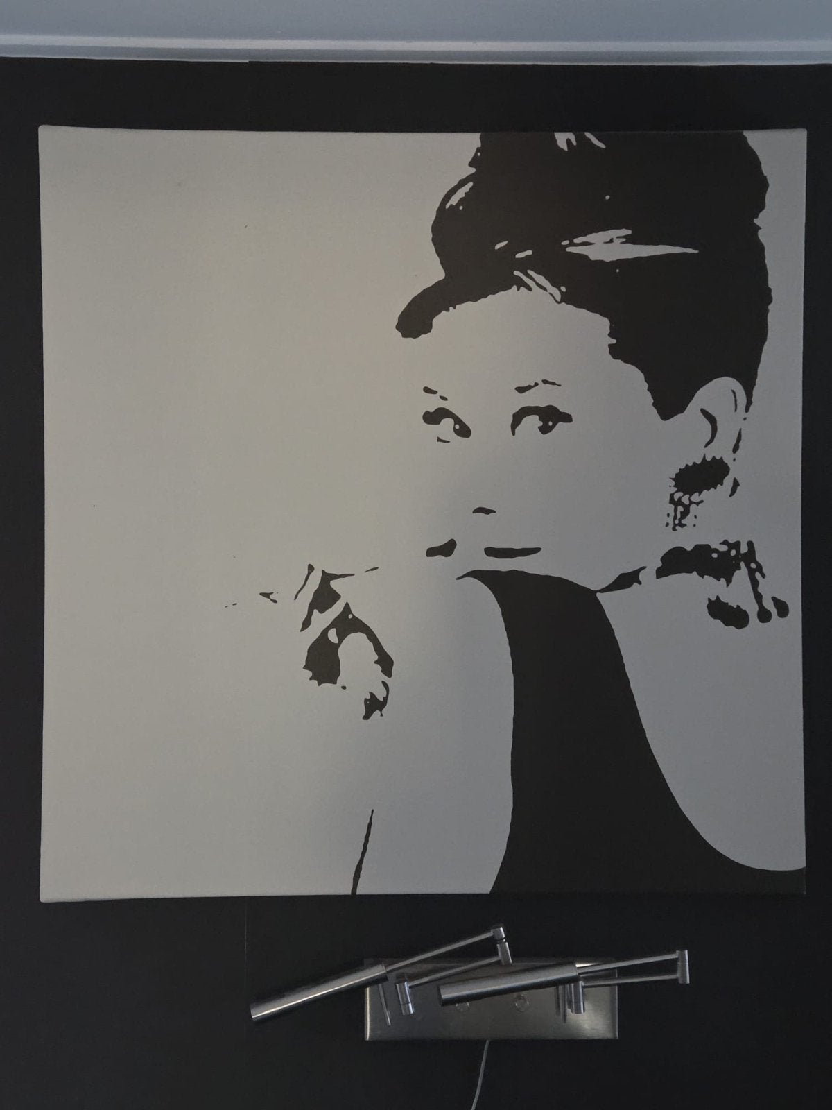 Modern schilderij | Audrey Hepburn, Ophalen, Print, Op houten frame, Portret