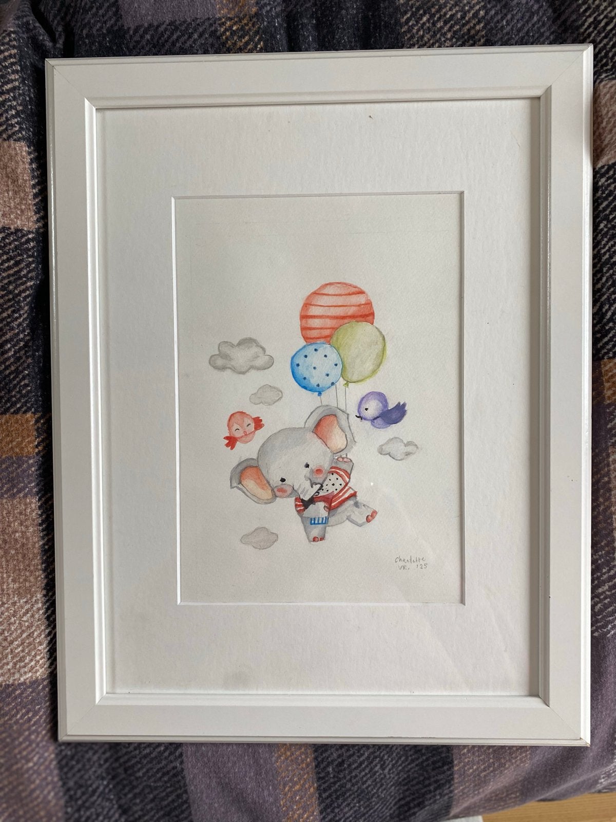 Originele aquarel voor kinderkamer, Ophalen of Verzenden, Tekening, Aquarel, Gesigneerd