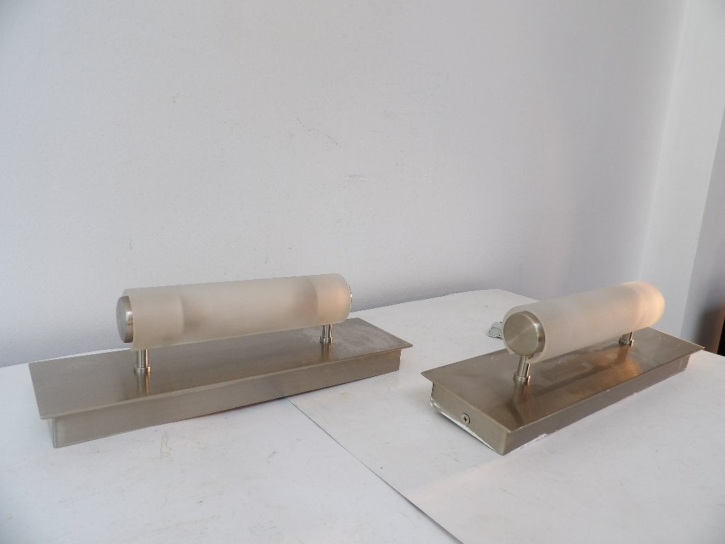 Design Plafondlampen RVS/Glas, Gebruikt, Modern, Overige fittingen, Ophalen of Verzenden