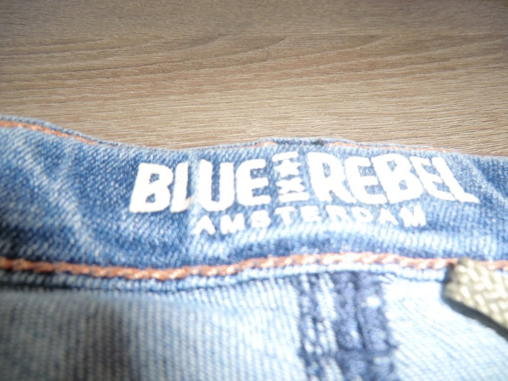SPIJKERBROEK, Kinderen en Baby's, Broek, BLEU REBEL AMSTERDAM, Ophalen of Verzenden, Zo goed als nieuw