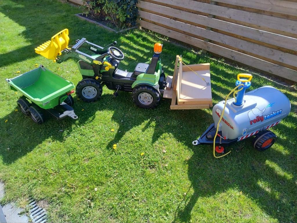 Deutz Fahr, traptractor voorlader, kiepkar, giertank, hefbak, Kinderen en Baby's, Speelgoed | Buiten | Voertuigen en Loopfietsen