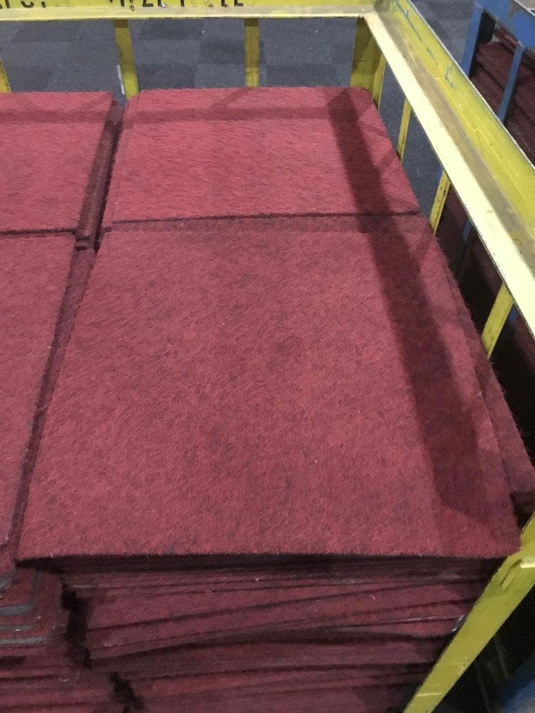Tapijt tegels, Ophalen, Gebruikt, 75 m² of meer, Haartegel Bordeaux/Rood