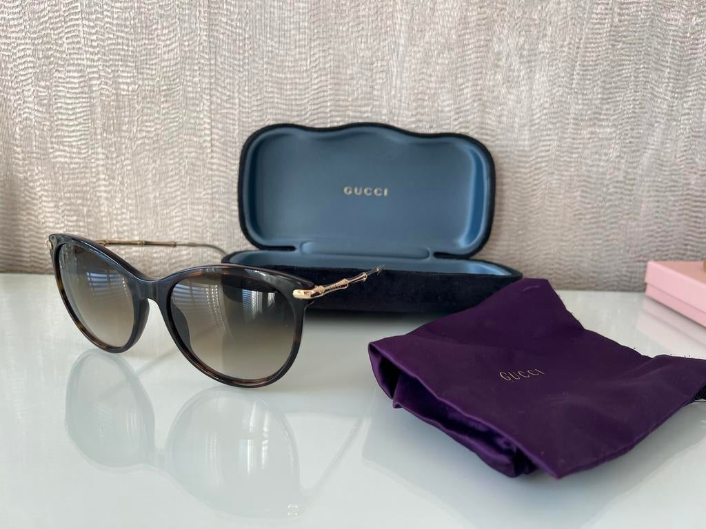 Gucci zonnebril vlinder model bruin bio based, Overige merken, Zonnebril, Bruin, Ophalen of Verzenden