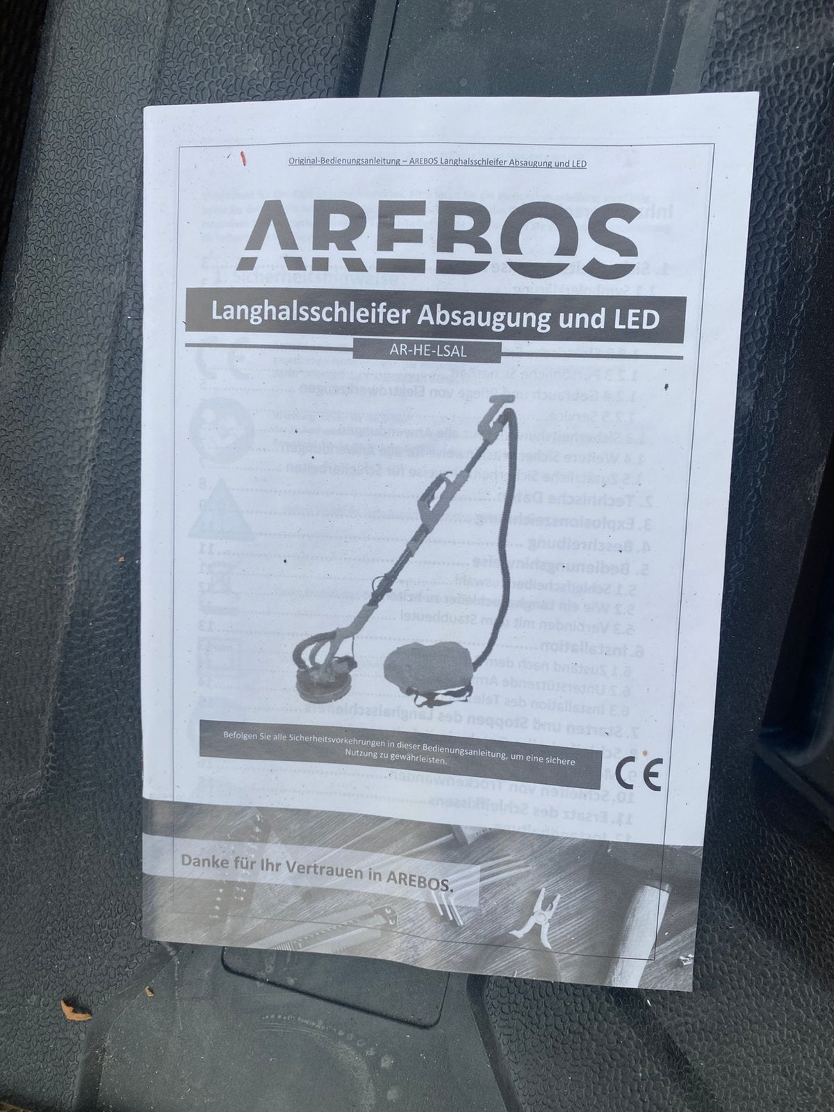 Langnek schuurmachine Arebos, Doe-het-zelf en Verbouw, Gereedschap | Schuurmachines, Ophalen of Verzenden, Zo goed als nieuw, Minder dan 600 watt