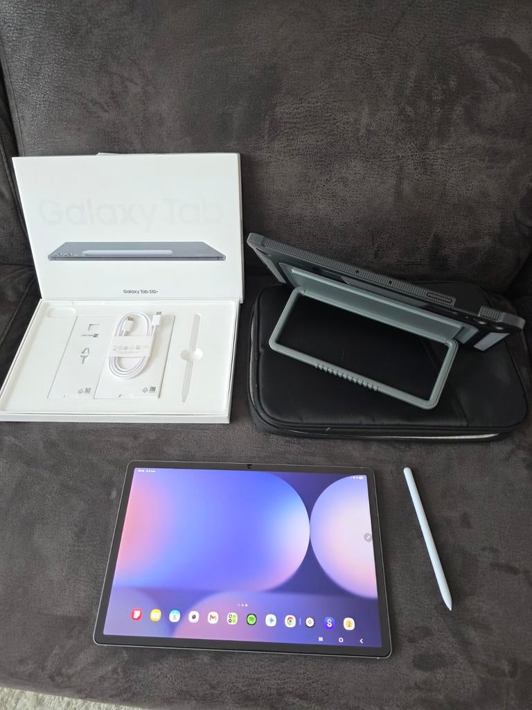Samsung Tab S10+ in Nieuwstaat | Doos | Cover | Garantie, Computers en Software, Android Tablets, Ophalen, 12 inch, Zo goed als nieuw
