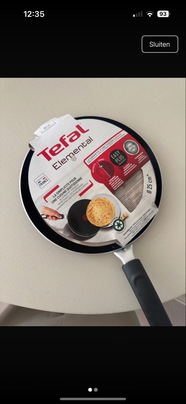 Nieuwe Tefal Pannenkoekenpan - Niet voor Inductie, Pannenkoekenpan, Tefal, Antiaanbaklaag, Nieuw