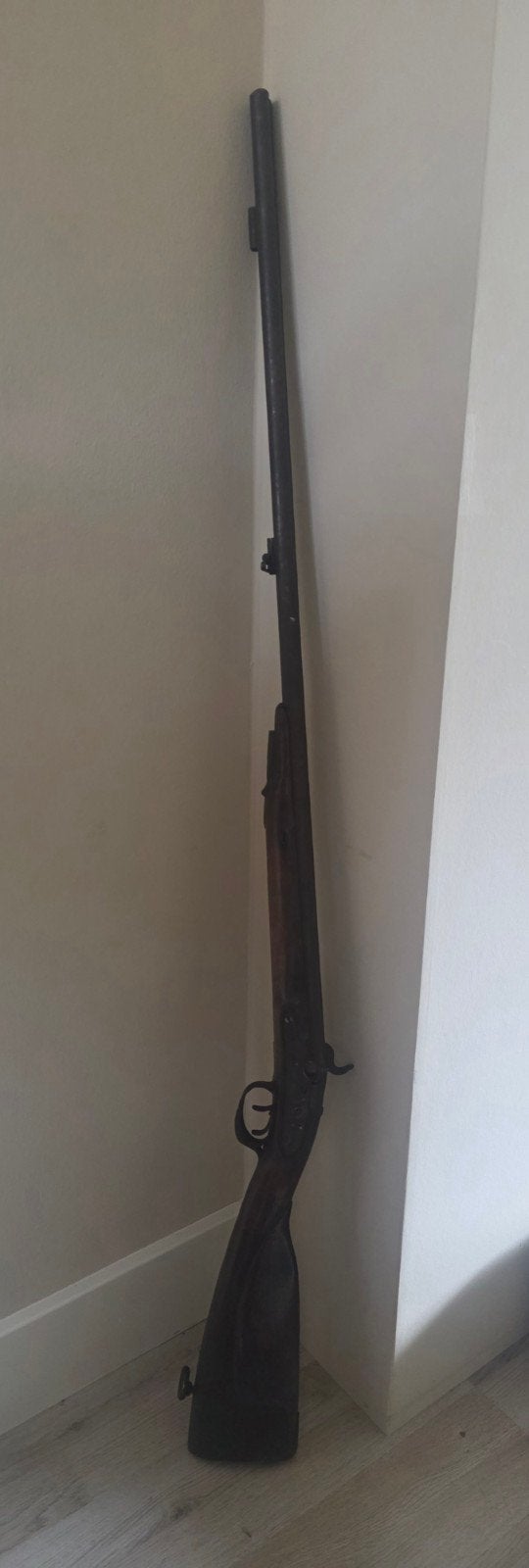 Antiek dubbelloops percussie jachtgeweer, Ophalen of Verzenden, Landmacht