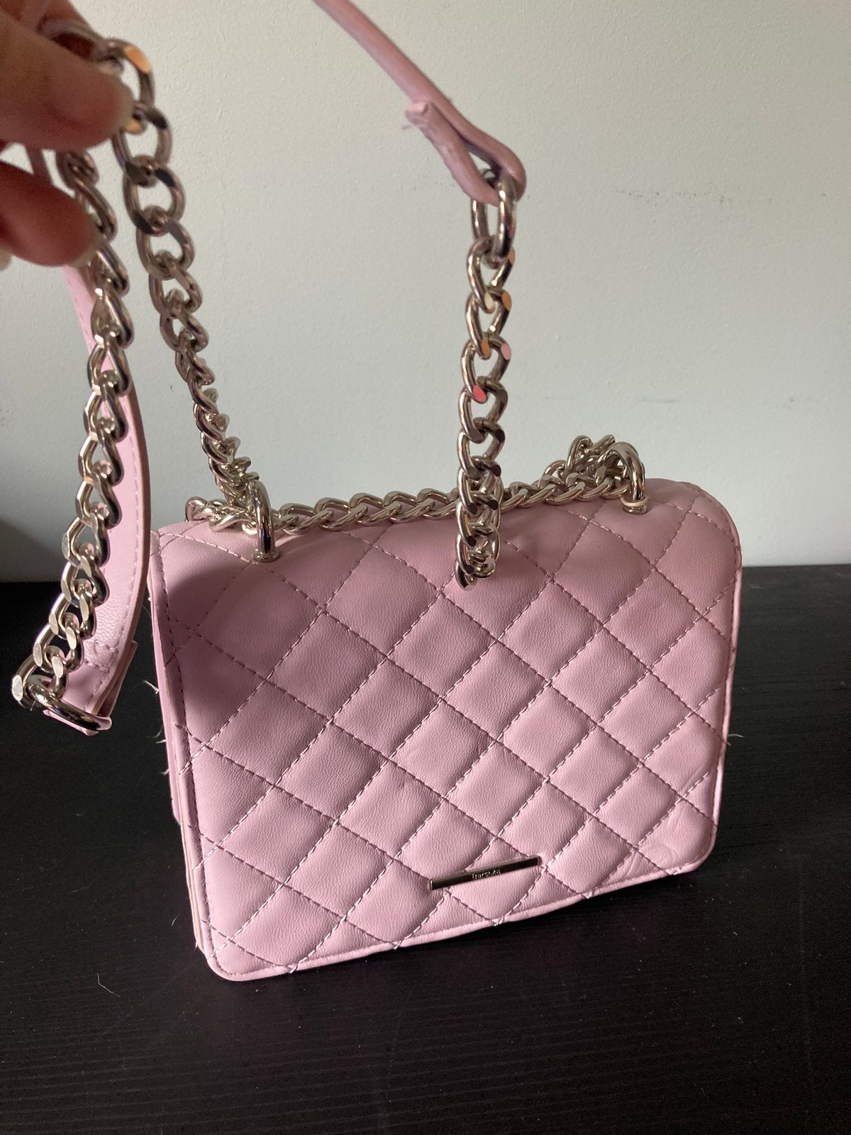 Nieuw - stijlvolle gewatteerde tas - zacht roze, Ophalen of Verzenden, Nieuw, Roze, Schoudertasje