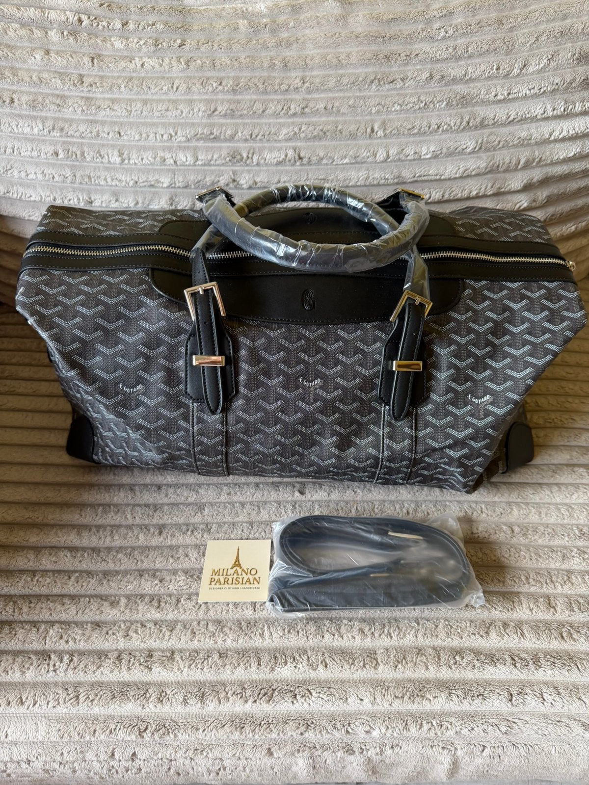 Goyard Boeing Dufflebag / Reistas Zwart, Ophalen of Verzenden, Nieuw, Zwart, 30 cm of meer