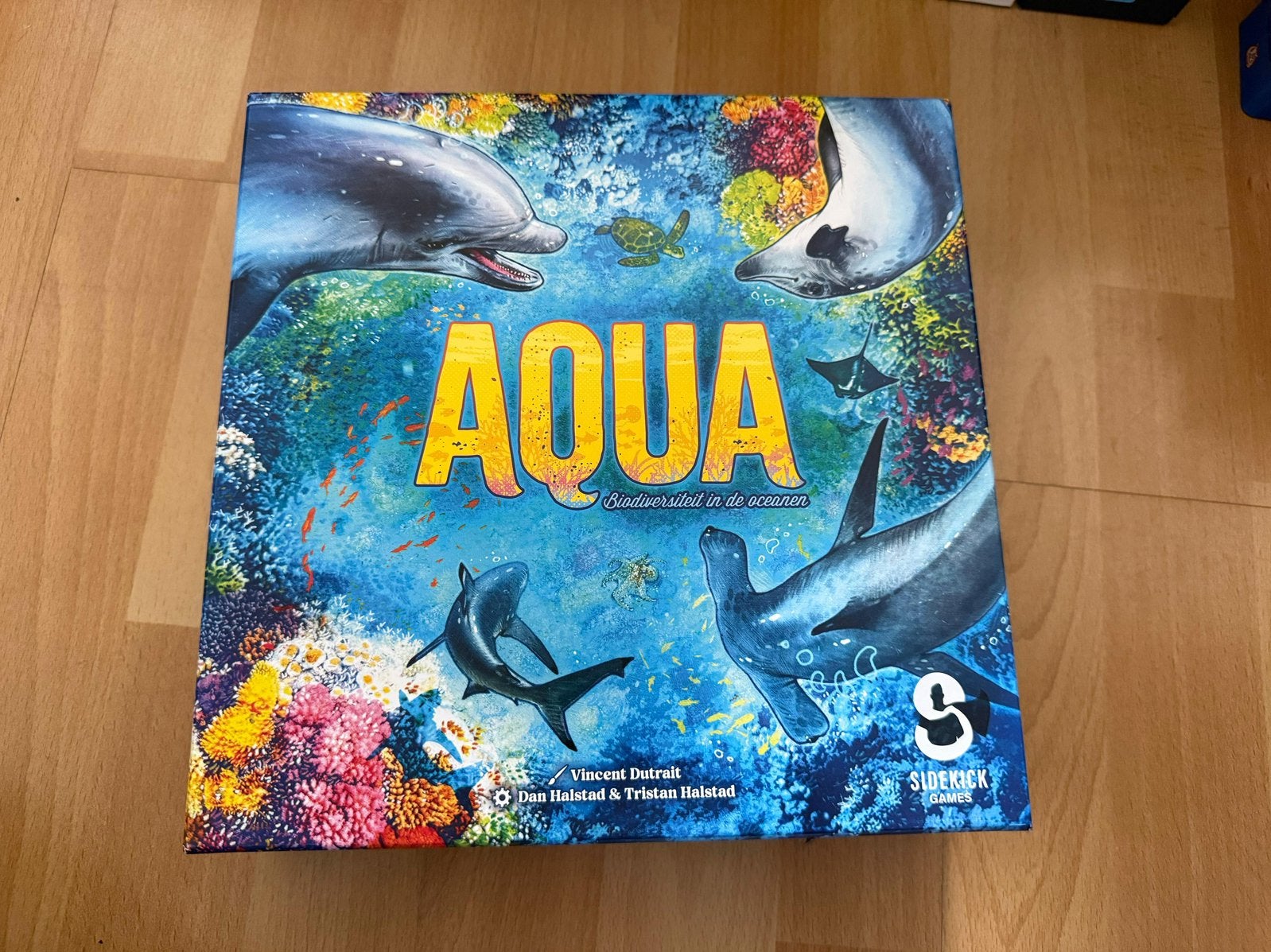 Aqua: Biodiversiteit in de oceanen bordspel, Een of twee spelers, Ophalen of Verzenden, Zo goed als nieuw