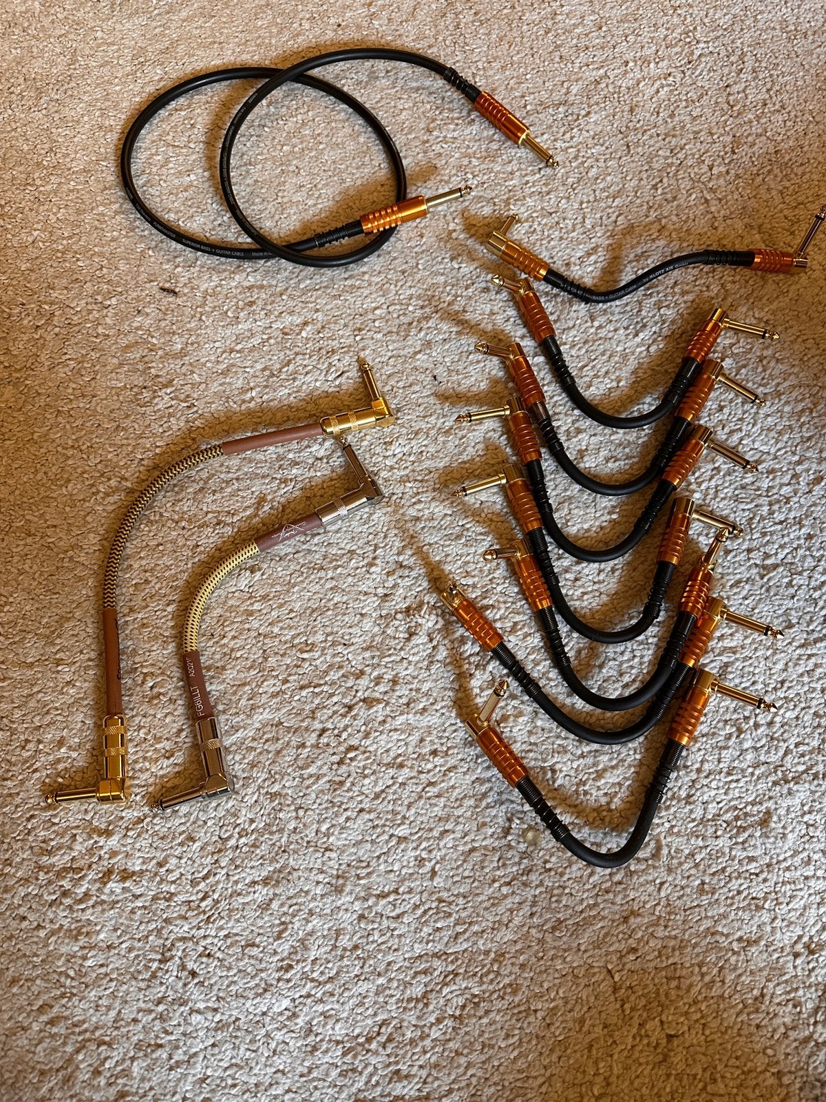 Klotz en Fender patch cables voor pedalboard in nieuwstaat, Ophalen, Zo goed als nieuw, Instrument