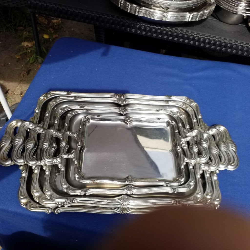 10 div maten Alfra Alessi dienbladen Serie Barocco 760, Antiek en Kunst, Ophalen