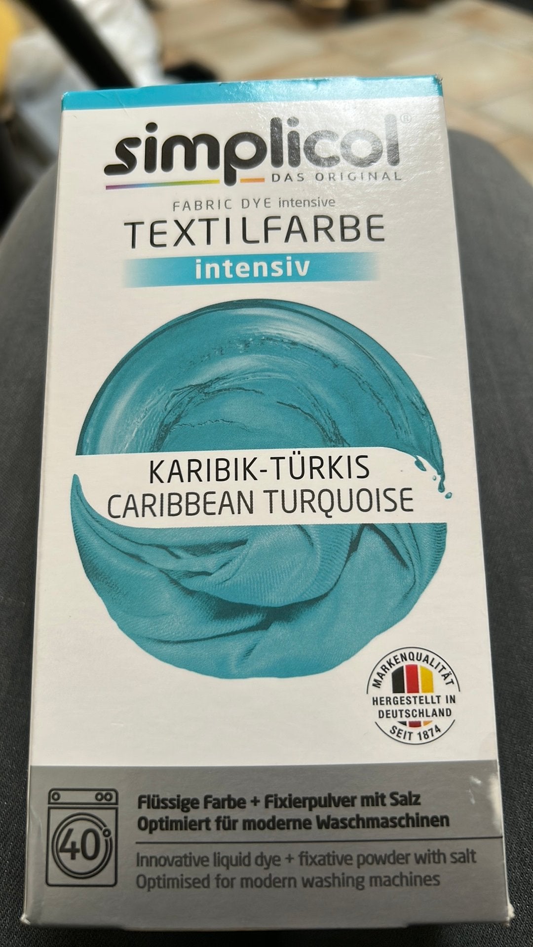 Simplicol Textielverf Intensief caribbean turquoise, Hobby en Vrije tijd, Knutselen, Geschikt voor stof, Textiel, Nieuw, Ophalen of Verzenden