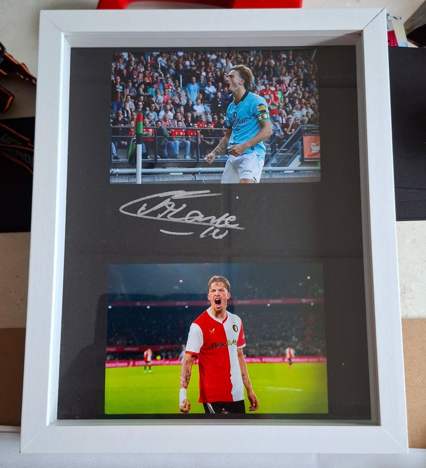 feyenoord Valente fotolijst met handtekening, Maat XL, Ophalen of Verzenden, Shirt
