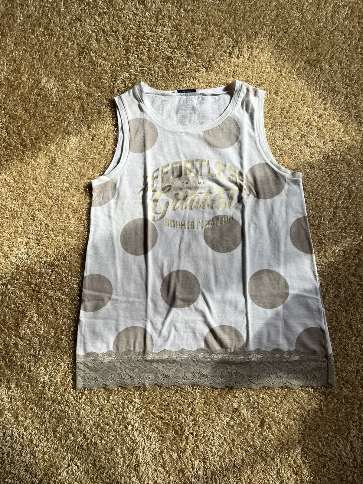 Liu jo top/hemd/singlet wit-beige kant mt. L, Wit, Maat 42/44 (L), Ophalen of Verzenden, Zo goed als nieuw